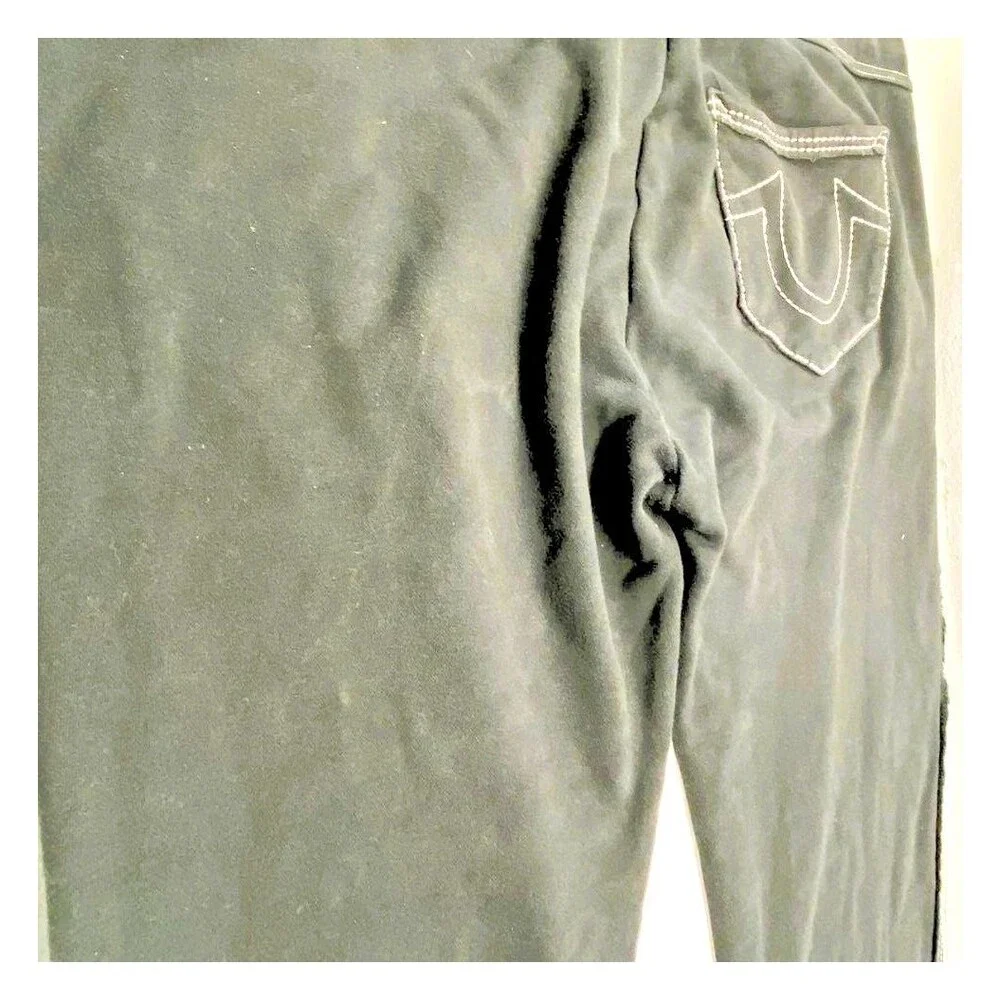 True Religion Black Big T Stitch Sweatpants Joggers Mens 3XL